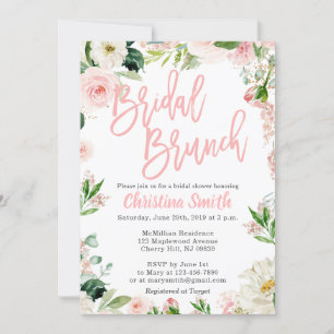 Fête de l'mariée Brunch Invitations florales