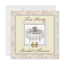 Fête de l'mariée Tea Party Desserts Invitation Car