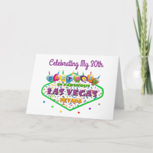 Fête de ma 30e carte d'anniversaire de Las Vegas
