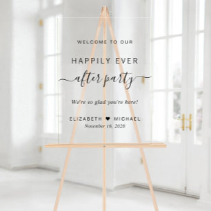 Fête de Mariage Bienvenue Après Pour Toujours