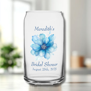Fête de mariage floral bleu élégant
