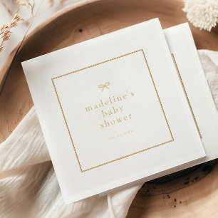 Fête de Naissance Élégante et Simple avec un Ruban