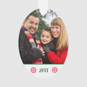 Fête de Noël avec photo de famille à deux faces
