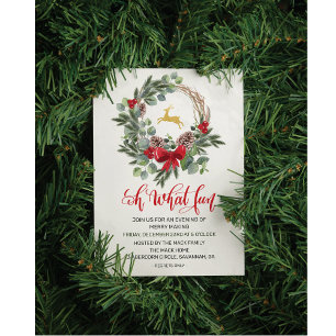 Fête de Noël de Wreath Invitation
