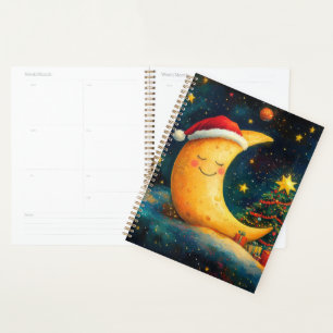 Fête de Noël drôle Lune Galaxy