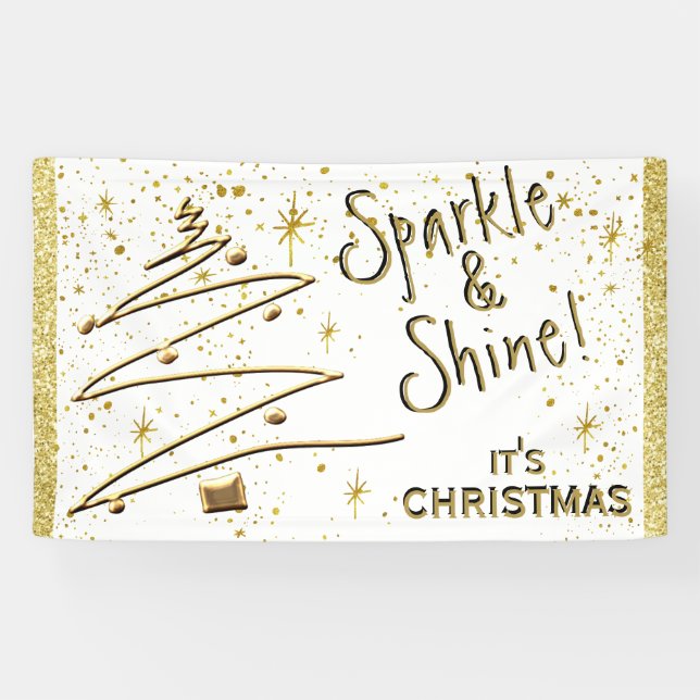 Fête de Noël, Étincelle, Bannière suspendue (Horizontal)