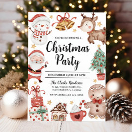 Fête de Noël Invitation aquarelle