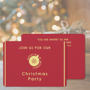 Fête de Noël Invitation Flocon de neige