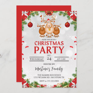 Fête de Noël Invitations Fête de Noël