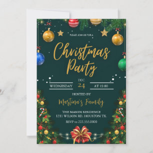 Fête de Noël Invitations Fête de Noël