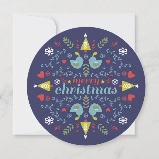 Fête de Noël Joyeux carte de vacances photo de la  (Devant)