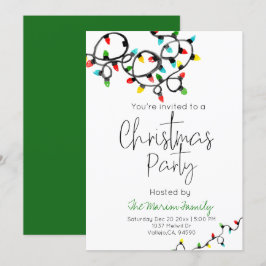 Fête de noël Noël lumières invitation