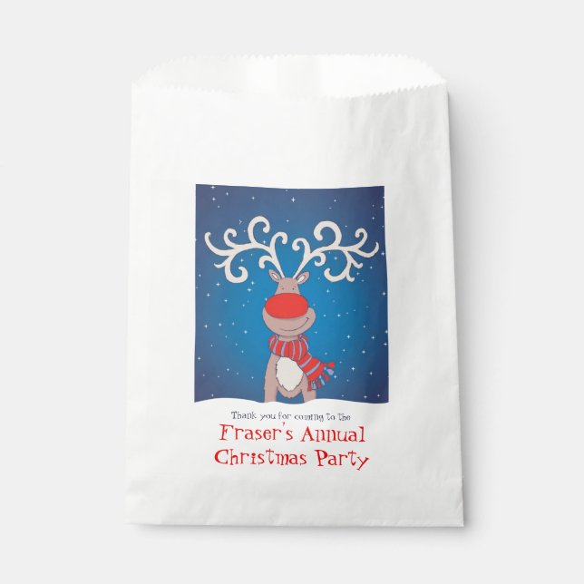 Fête de Noël personnalisée sacs de faveur (Devant)