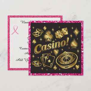 Fête de nuit Casino / Invitation de collecte de fo