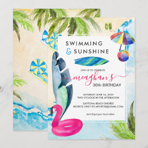 Fête de plage Invitation à une soirée d'été