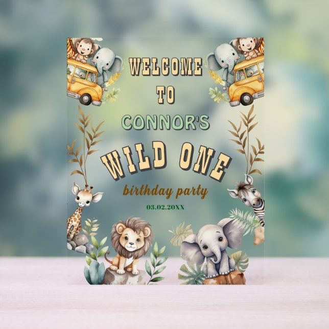 Fête de premier anniversaire dans la jungle sauvag (Neutre)