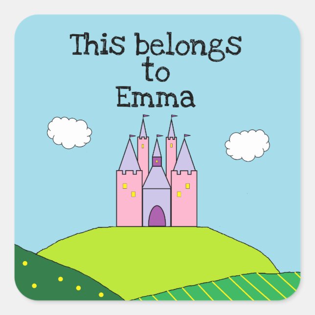 "Fête de Princesse" Autocollants (Devant)