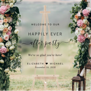 Fête de réception de mariage Bienvenue Après pour