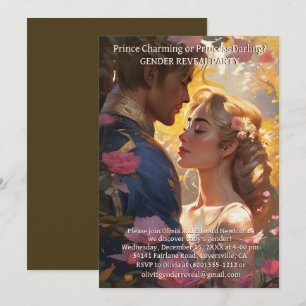 Fête de révélation de genre Invitations Prince ou 
