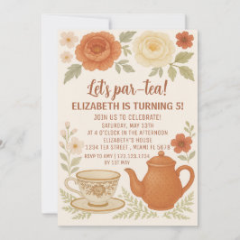 Fête de thé Fairytale Invitation d'anniversaire