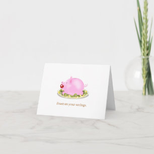 "Fête de vos économies" Piggy Bank sur Plaque