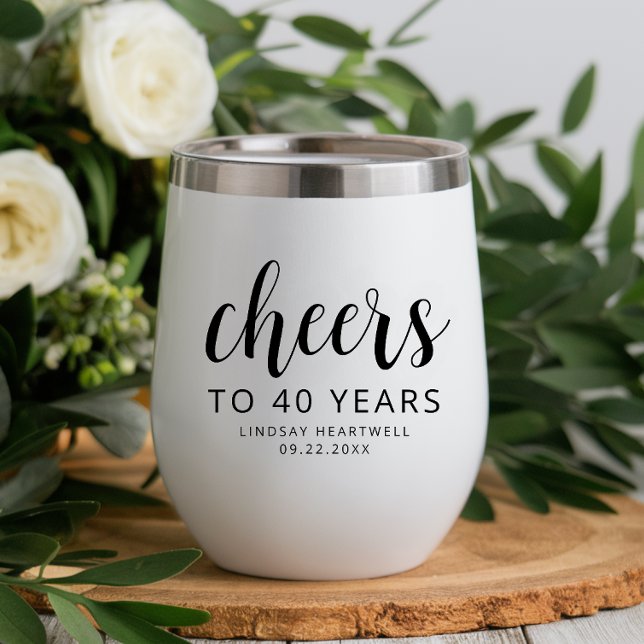 Fête des 40 ans Cheers Script noir (Créateur téléchargé)