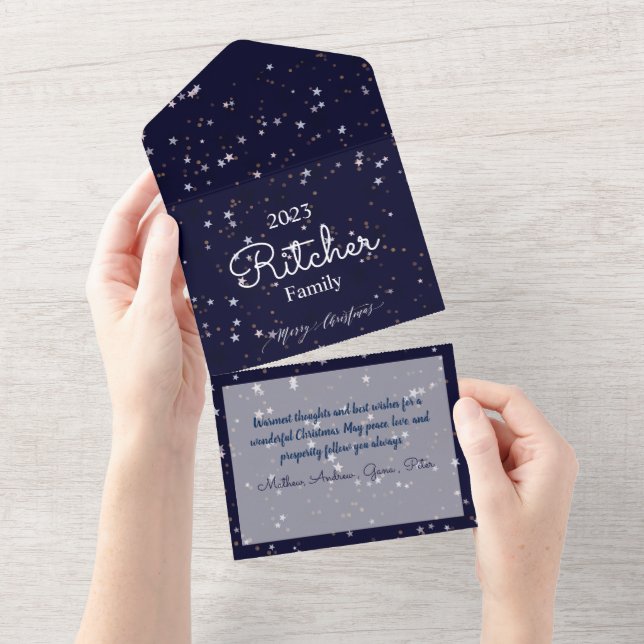 Fête des invitations de Noël de la Marine Bleue mo (Déchirure)