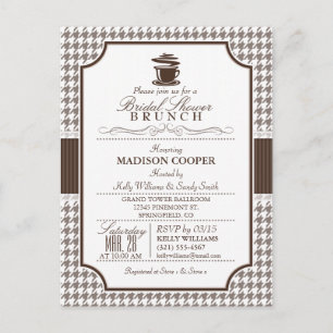 Fête des mariées Brunch ; Taupe Invitation Houndst