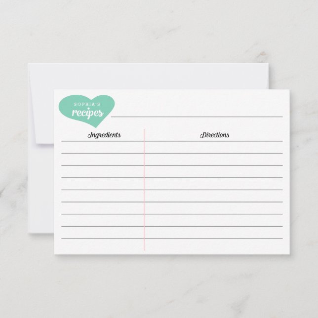 Fête des mariées Cartes de recettes cardiaques per (Devant)