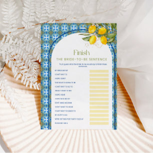 Fête des mariées Citron Terminer La Carte De Jeu D