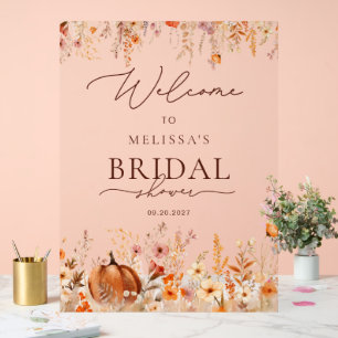 Fête des mariées Citrouille Boho Automne Aquarelle