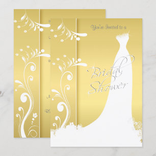 Fête des mariées dans une belle invitation jaune