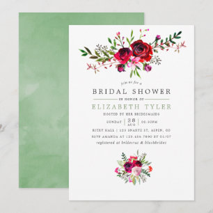 Fête des mariées d'automne Floral Invitation