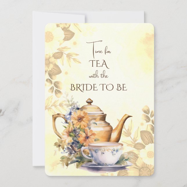 Fête des mariées d'automne Tea Party Invitation (Devant)