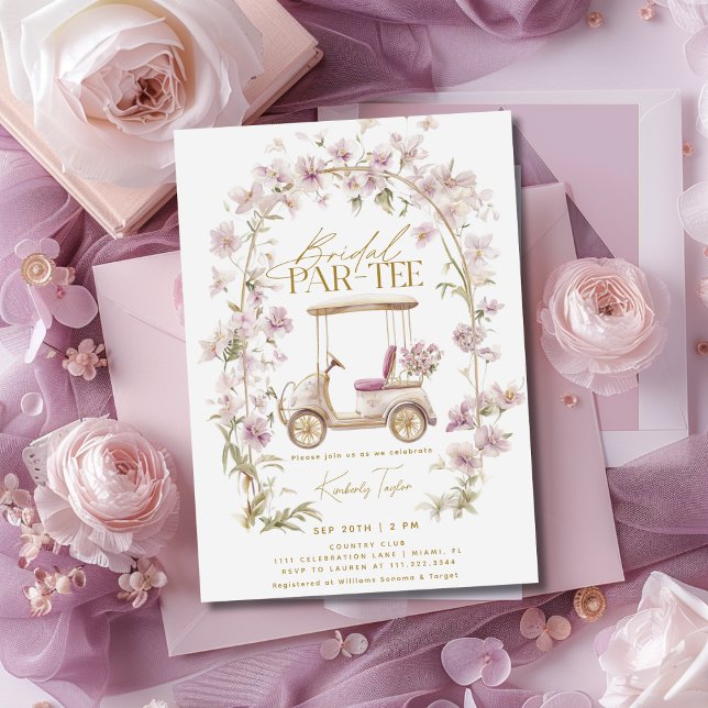 Fête des mariées de golf Invitation parte nuptiale (Créateur téléchargé)