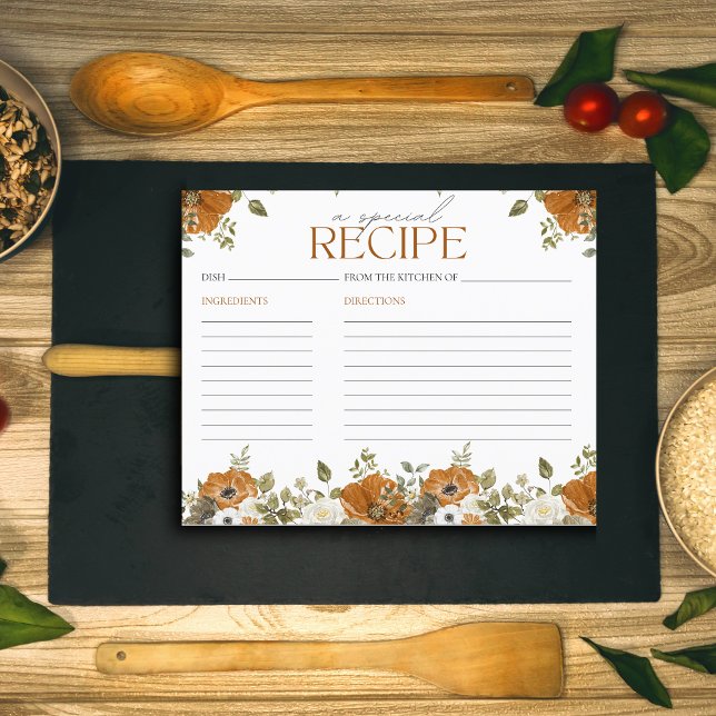 Fête des mariées de la carte de recette chute dans (Créateur téléchargé)