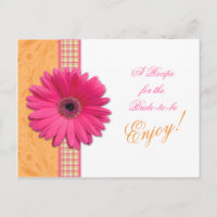 Fête des mariées de la carte de recette Rose Daisy