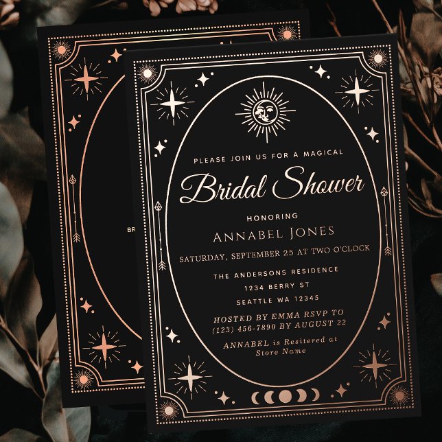 Fête des mariées de la carte Tarot noir céleste or (Créateur téléchargé)