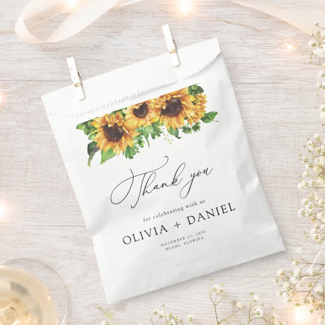 Fête des mariées de tournesol Favoriser les sacs (Coupé)