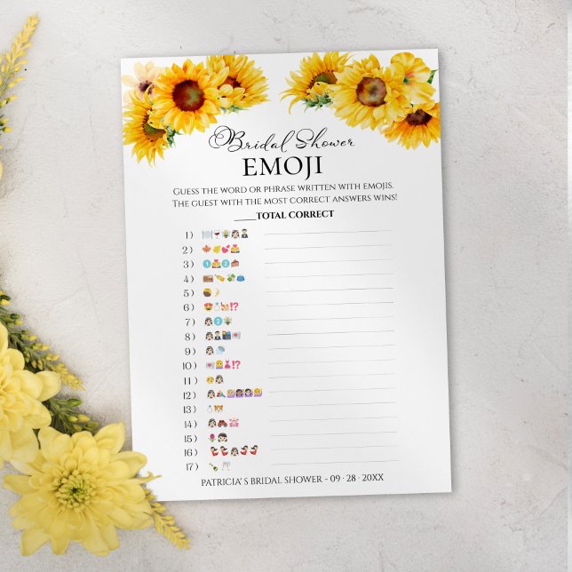 Fête des mariées Emoji | Carte photo florale autom (Créateur téléchargé)