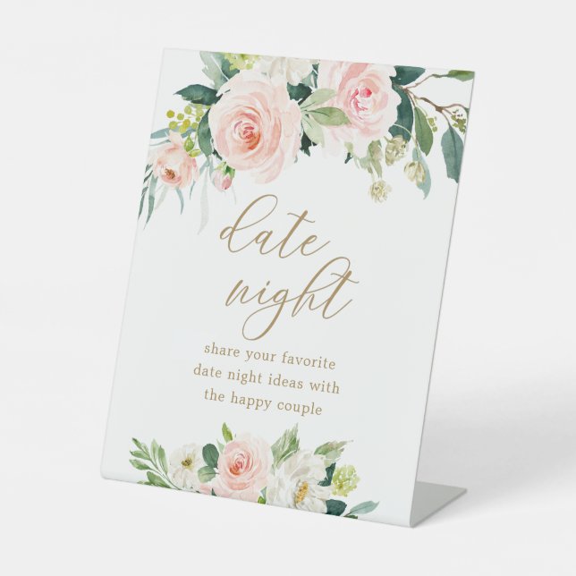 Fête des mariées Florale Date Nuit Idées Signe (Recto)