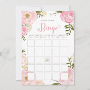 Fête des mariées florale romantique Carte de jeu