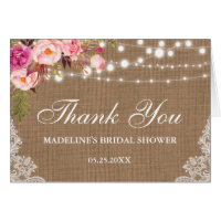 Fête des mariées Florale Rustique Burlap Dentelle