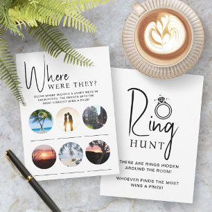 Fête des mariées Games Photo et carte de chasse au