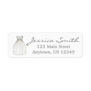 Fête des mariées Gown Mariage robe  Étiquette