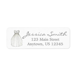 Fête des mariées Gown Mariage robe  Étiquette