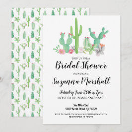 Fête des mariées Invitation Cactus Bachelorette Ca