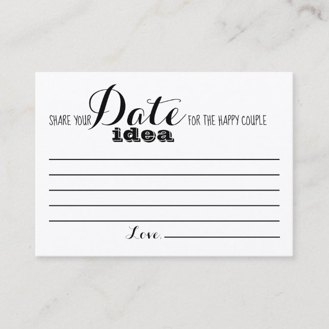 Fête des mariées Jeu Date Carte Idée (Devant)