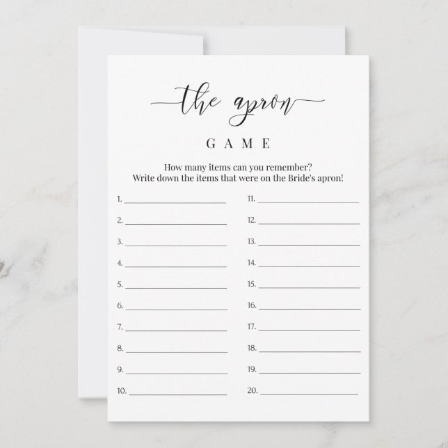 Fête des mariées La Carte De Jeu Apron (Devant)