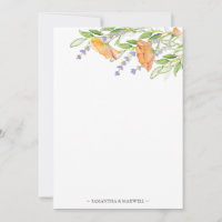 Fête des mariées Merci Cartes Boho Fleurs sauvages